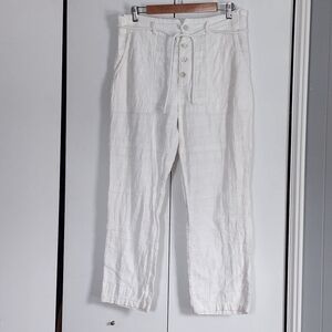Sundance White Linen Trousers